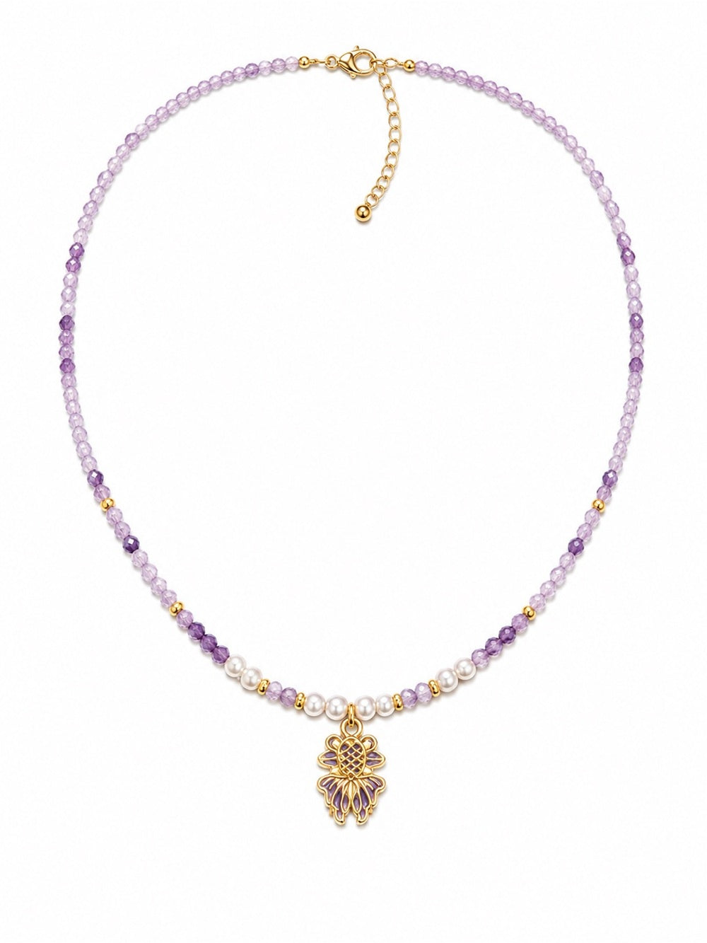 Lavende Gemstone Necklace (#EN81)