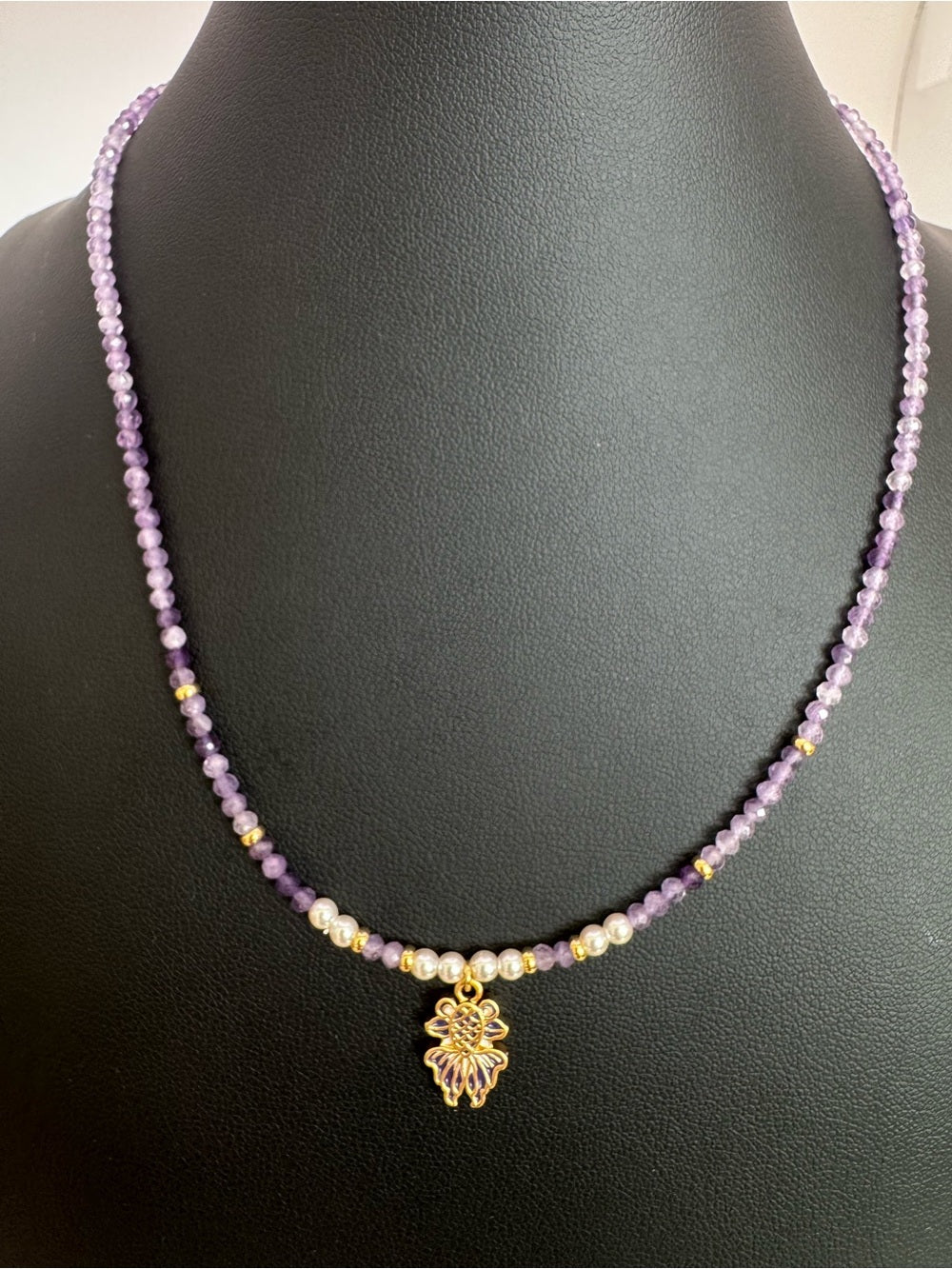 Lavende Gemstone Necklace (#EN81)