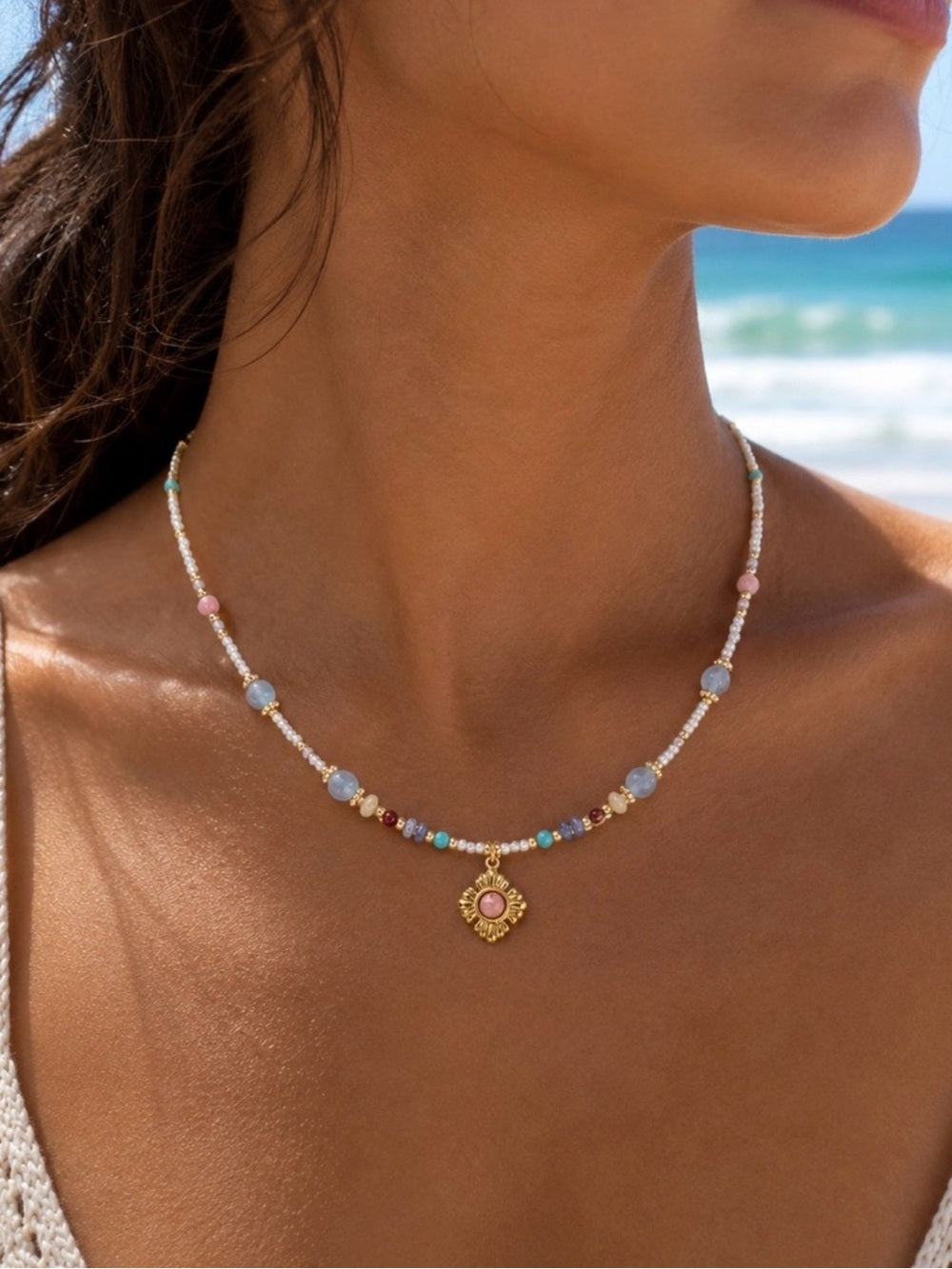 Rosetta Gemstone Necklace #EN35