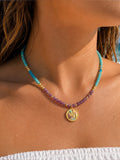 Terracotta Gemstone Necklace #EN75