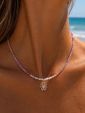 Lavende Gemstone Necklace (#EN81)