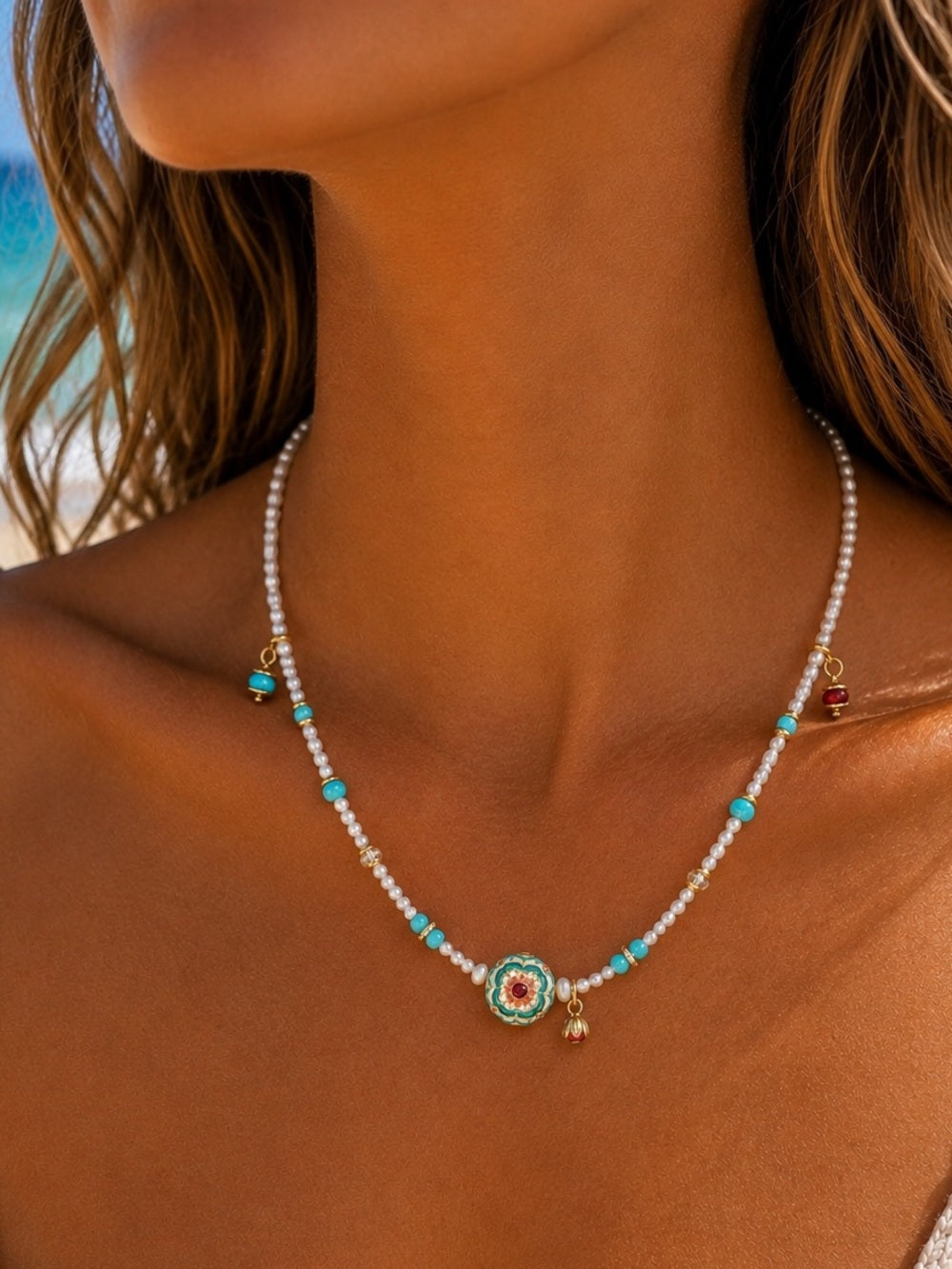 Wisteria Gemstone Necklace (#E84)