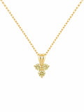 Natural Yellow Diamond Clover Pendant (18k Gold)