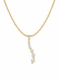 Cascade Natural Diamond Pendant (14k Gold)