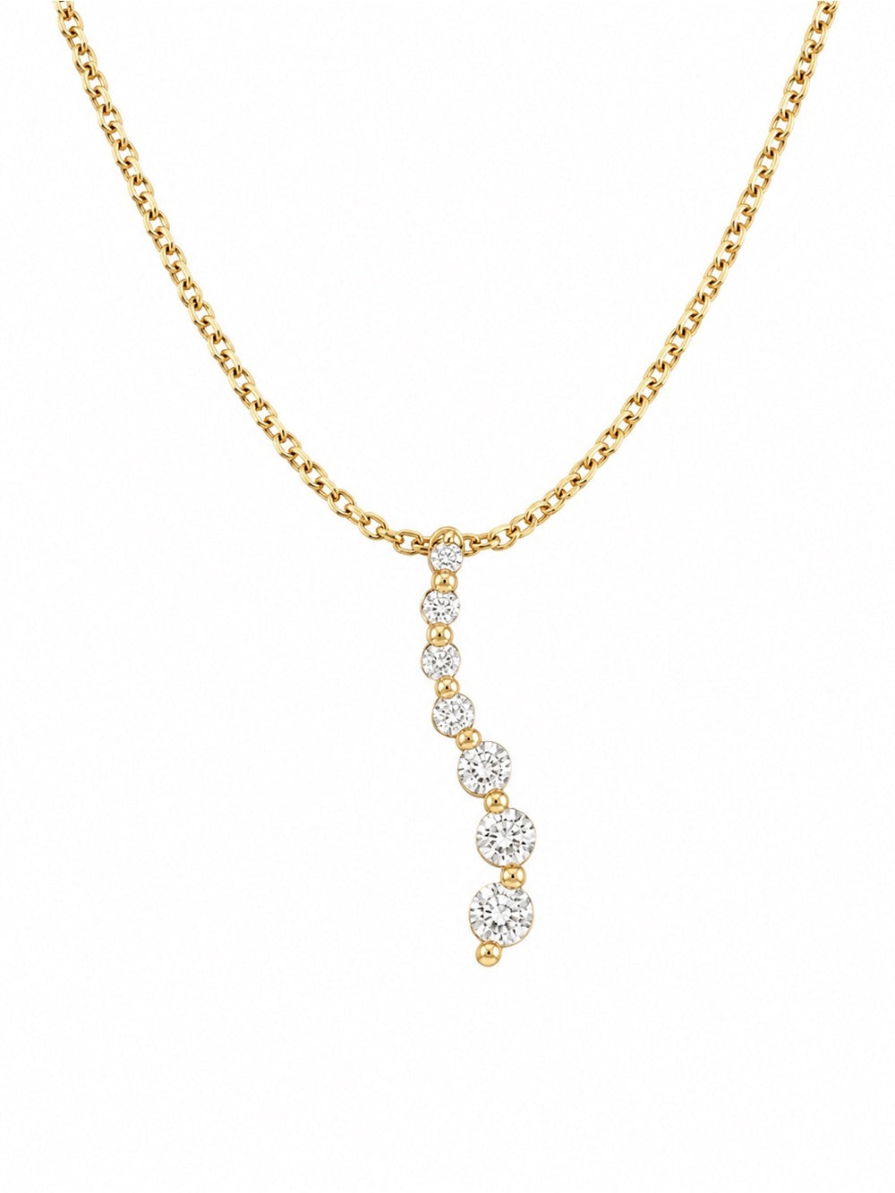 Cascade Natural Diamond Pendant (14k Gold)