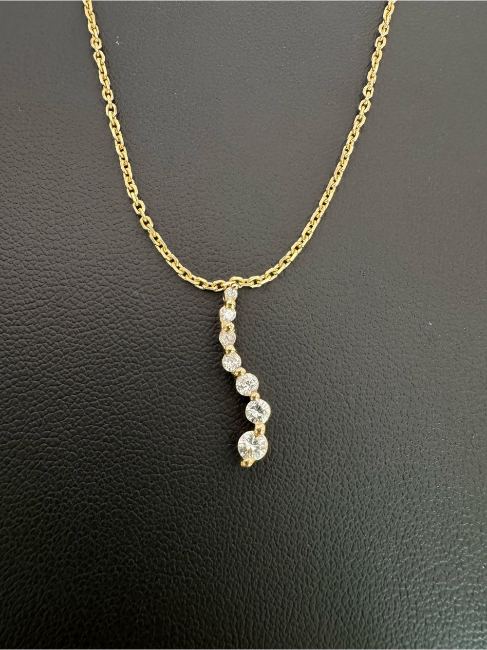 Cascade Natural Diamond Pendant (14k Gold)