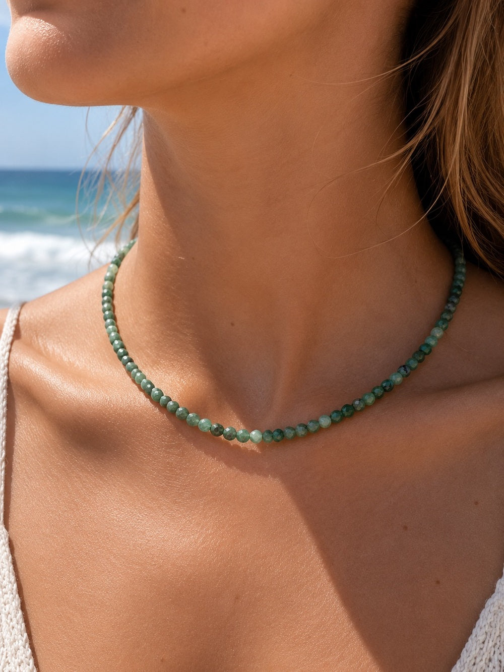 Emerald Gemstone Necklace (S925)