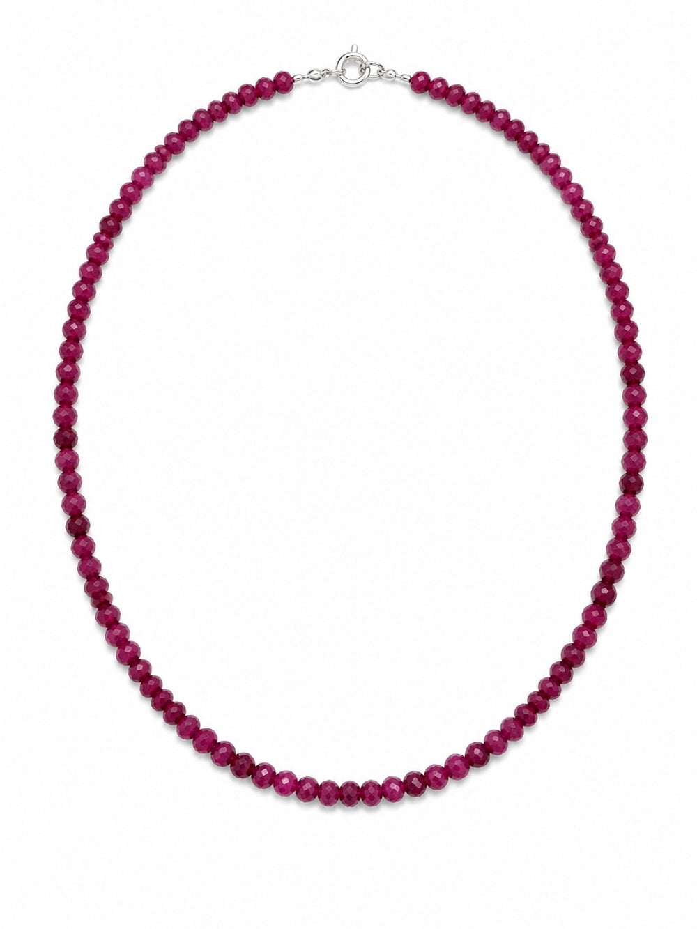 Ruby Gemstone Necklace (S925)