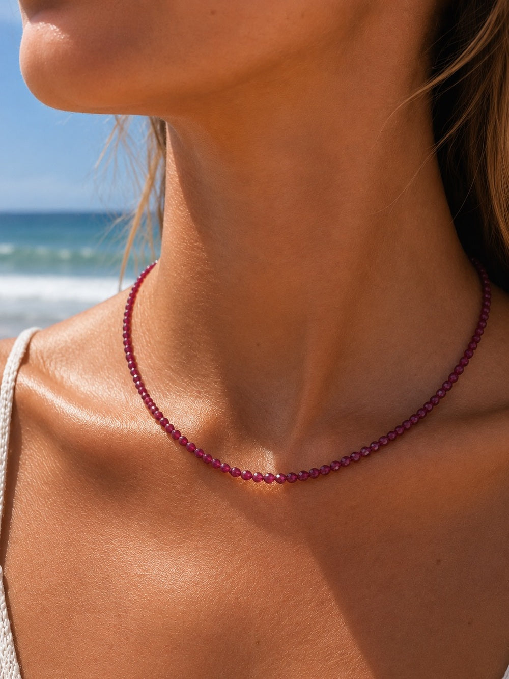 Ruby Gemstone Necklace (S925)