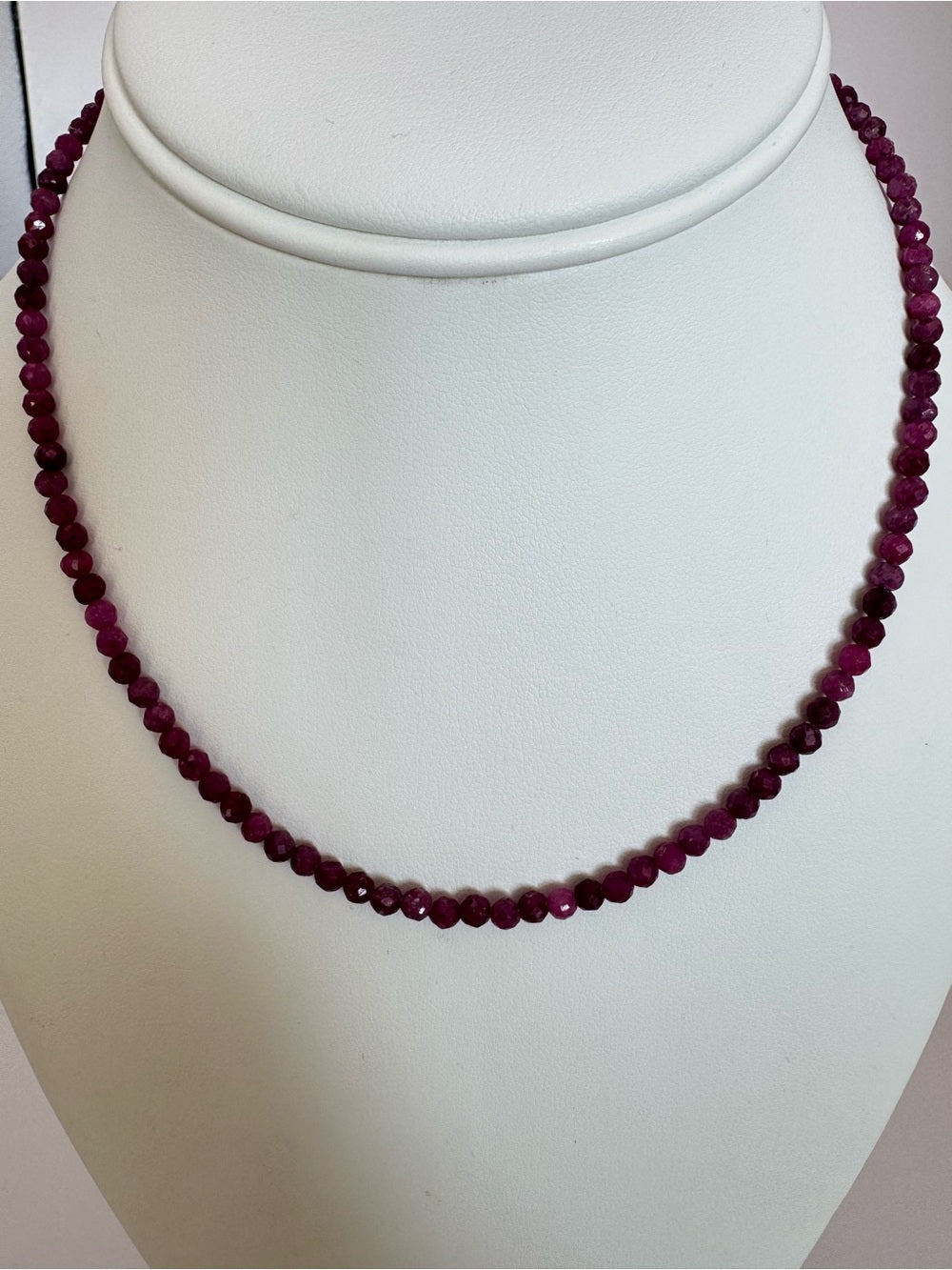 Ruby Gemstone Necklace (S925)