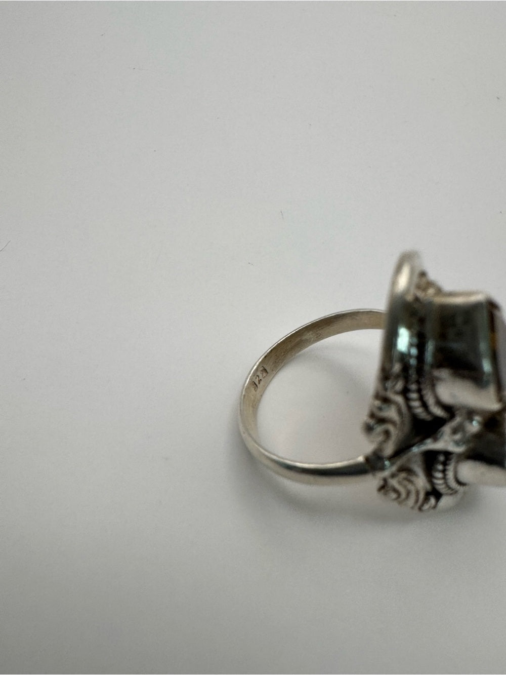 Citrine Two Stone Ring (S925)