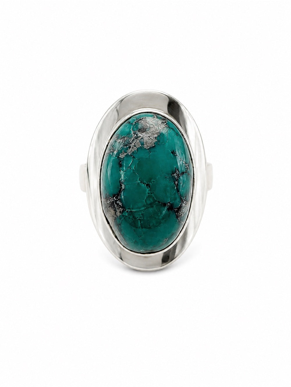 Turquoise Oval Ring (S925)
