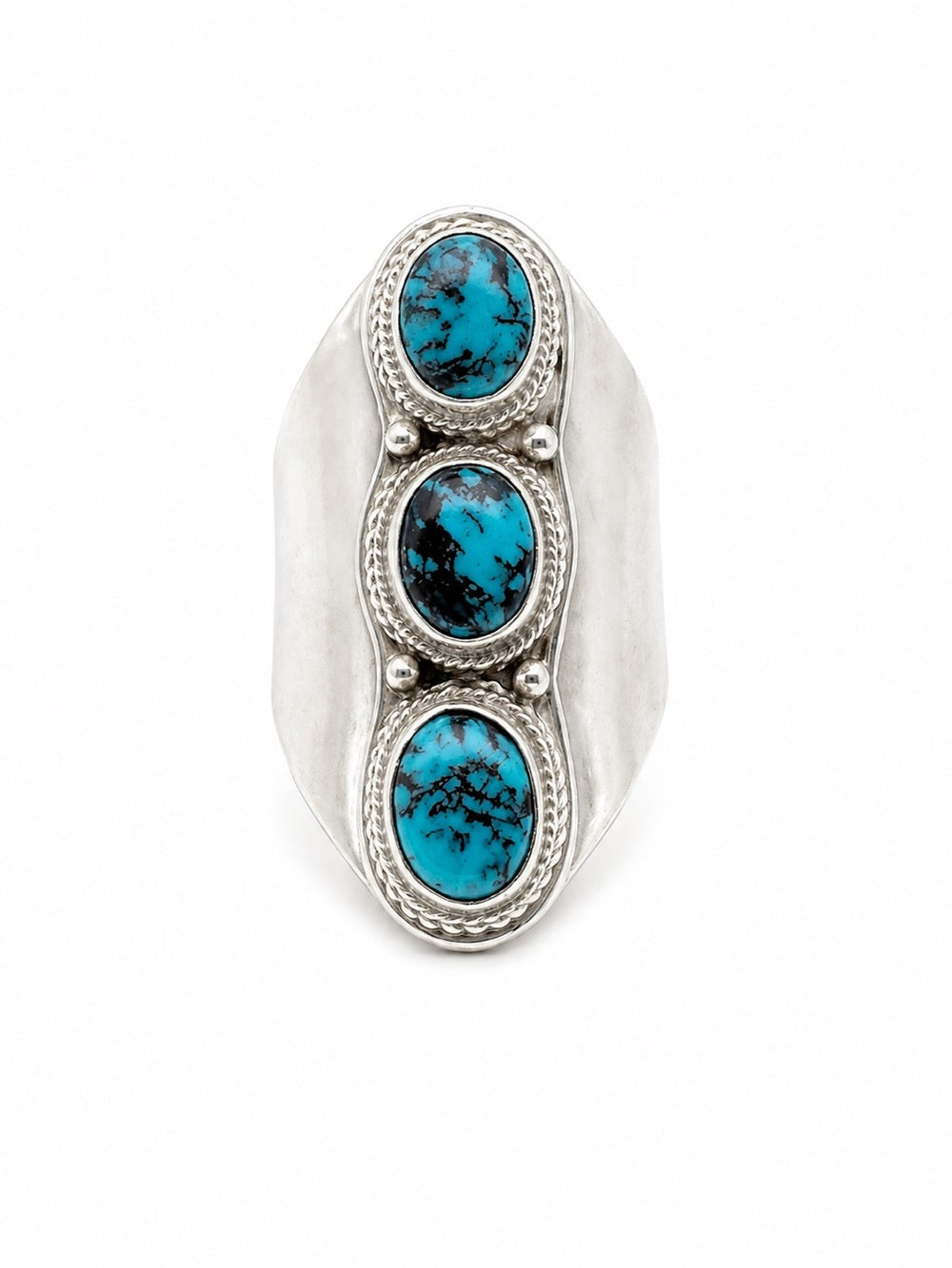 Triple Turquoise Ring (S925)