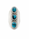 Triple Turquoise Ring (S925)