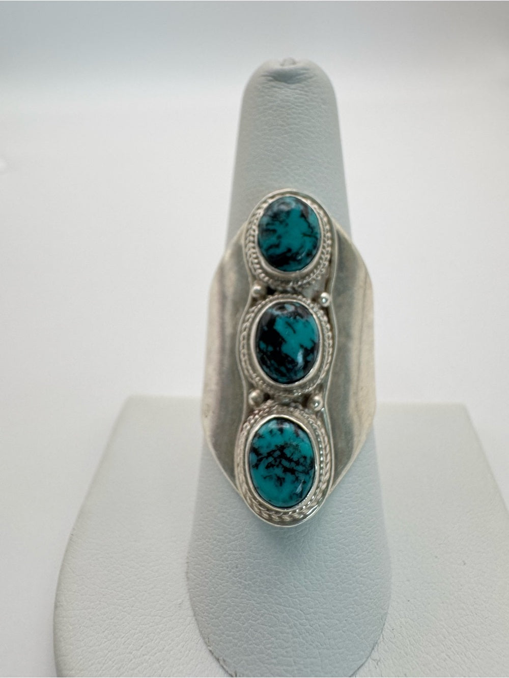 Triple Turquoise Ring (S925)