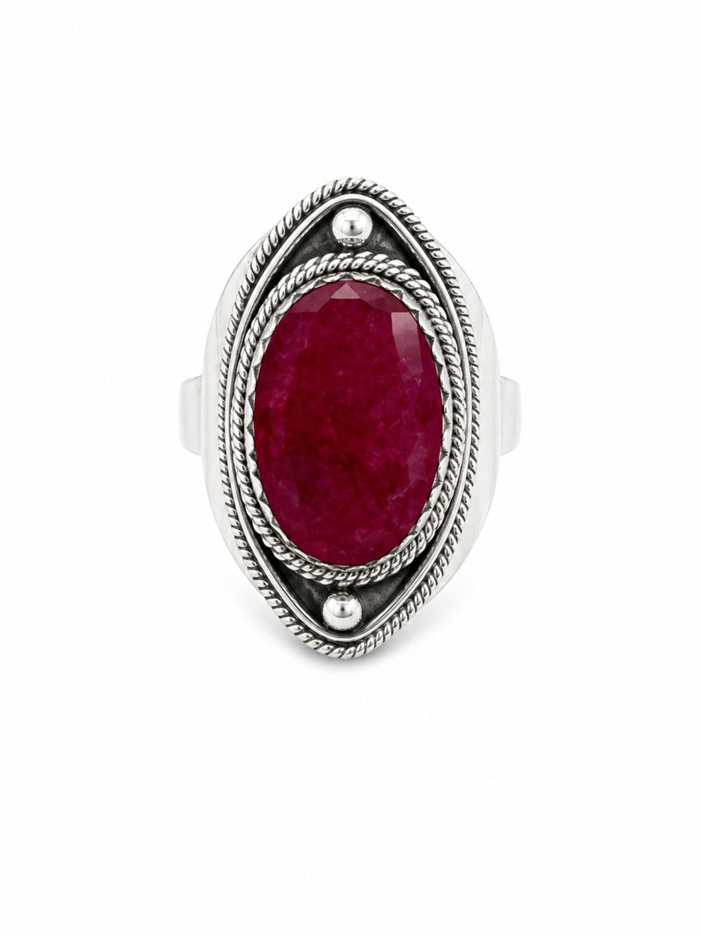 Ruby Vintage Style Ring (S925)