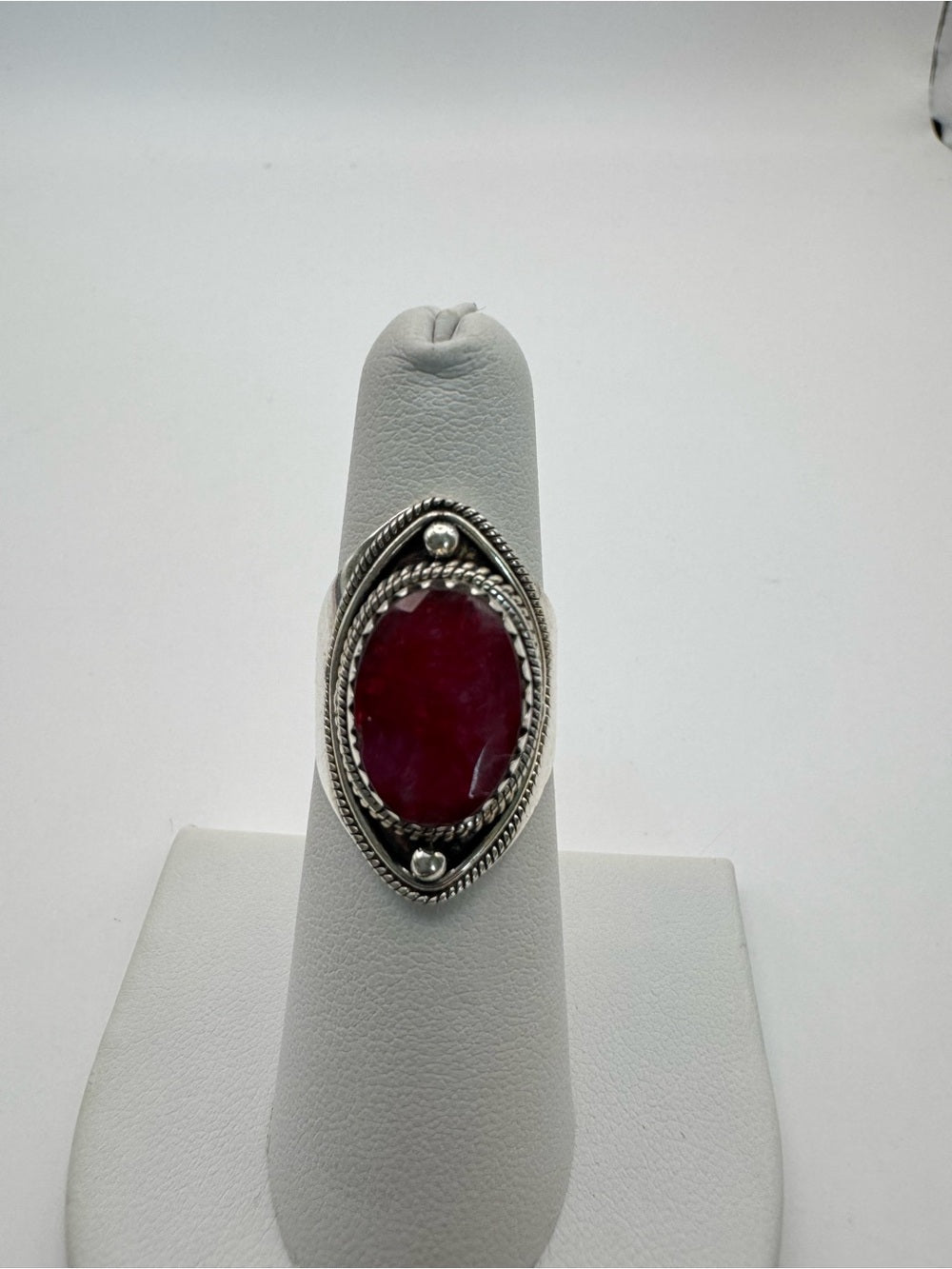Ruby Vintage Style Ring (S925)