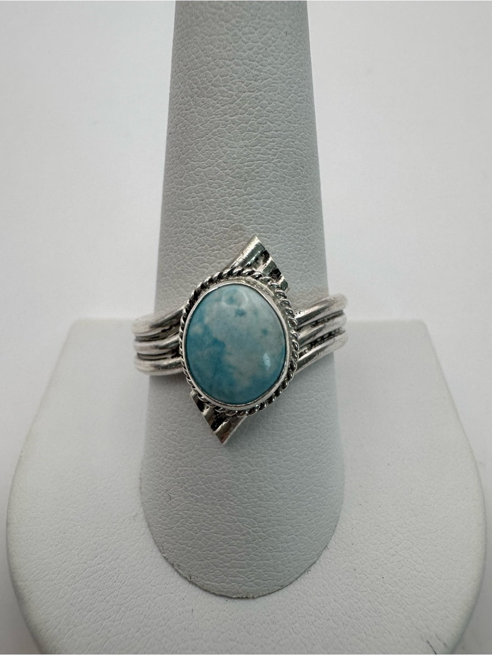 Larimar Triple Band Ring (S925)
