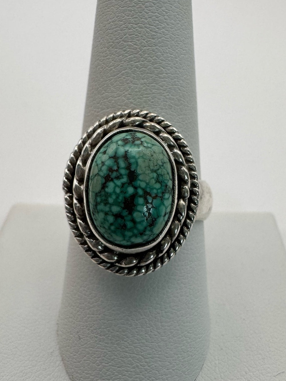 Turquoise Braided Ring (S925)