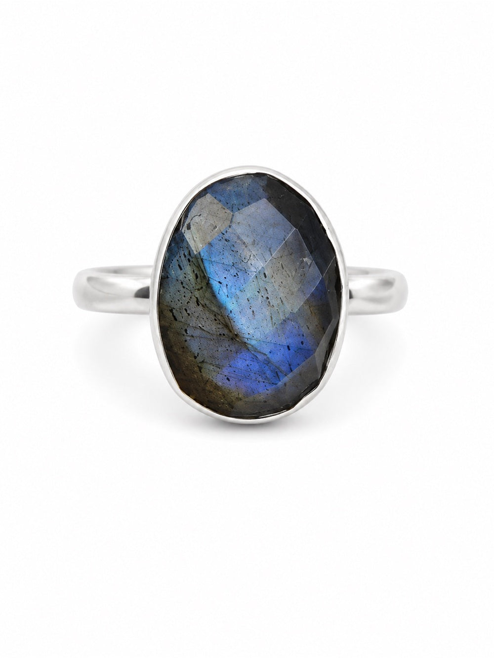 Labradorite Faceted Organic Ring (S925)