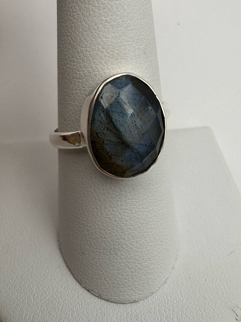 Labradorite Faceted Organic Ring (S925)