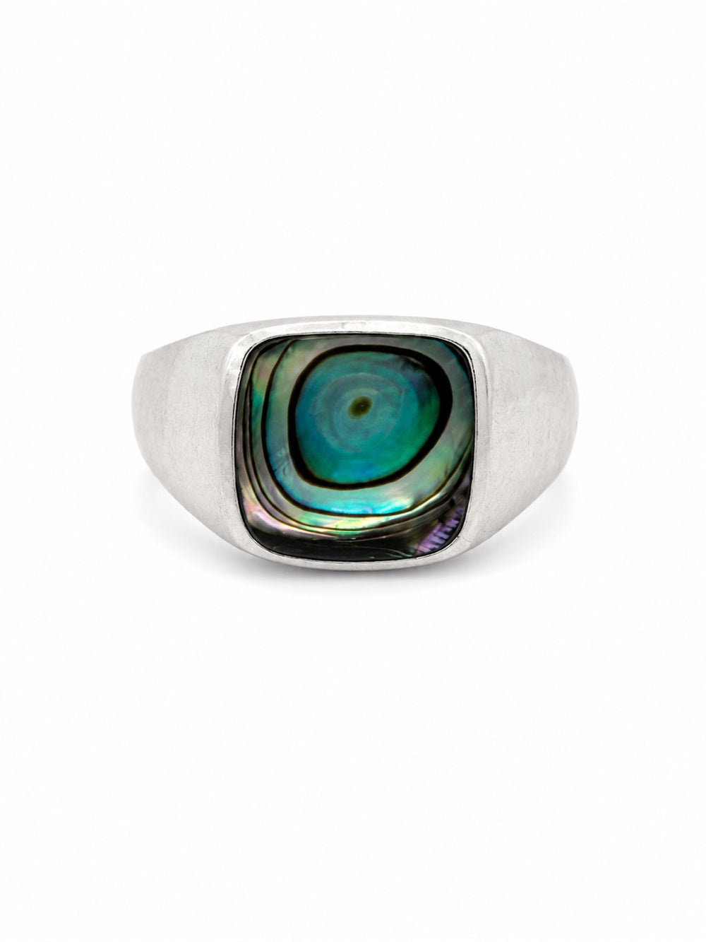 Abalone Signet Ring (S925)