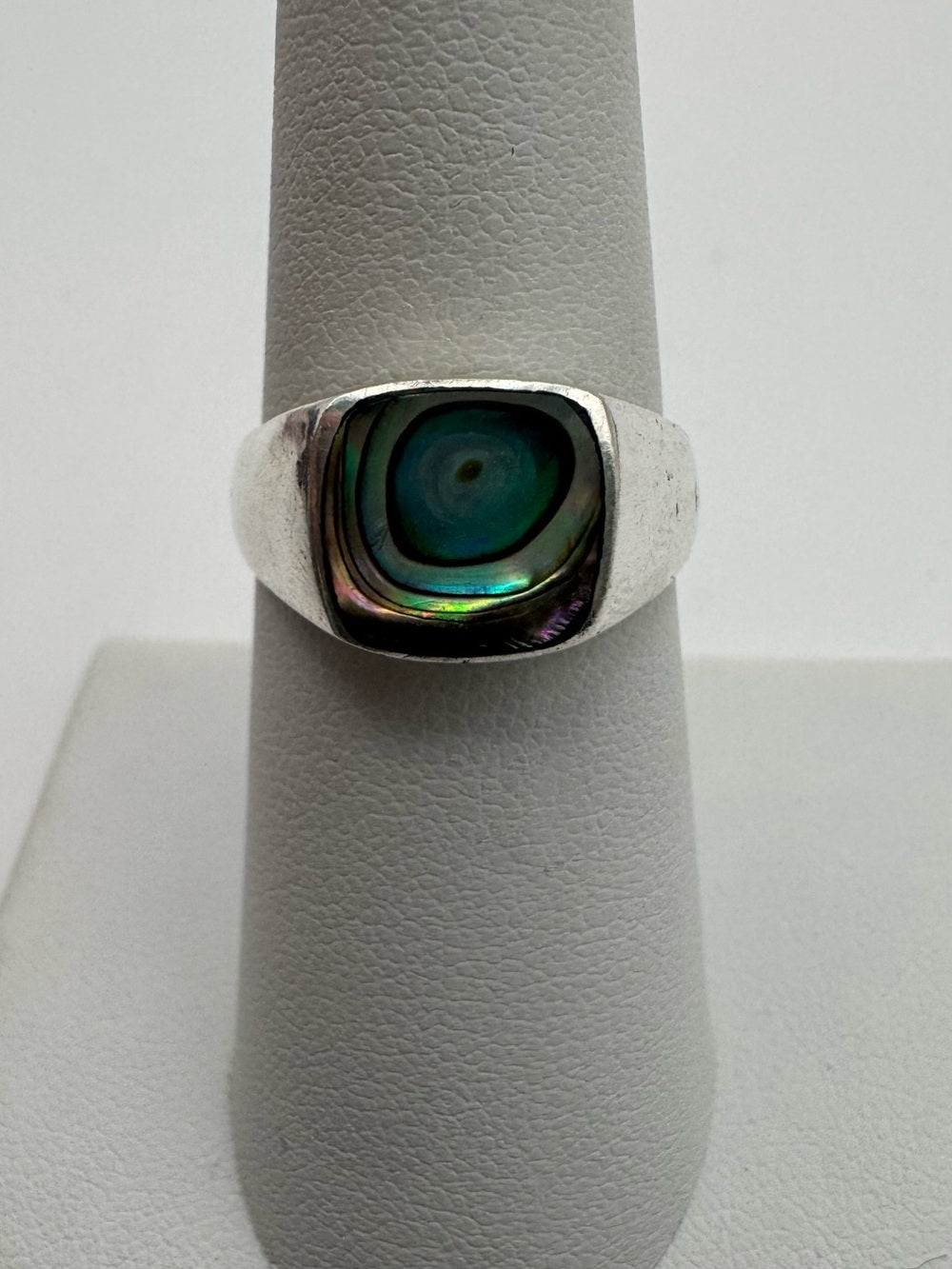 Abalone Signet Ring (S925)