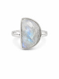 Moonstone Moon Ring (S925)