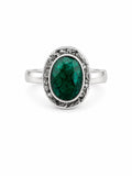 Emerald Oval Ring (S925)