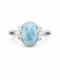 Larimar Swirl Band Ring (S925)