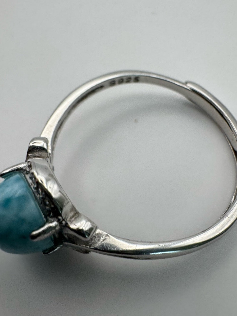 Larimar Swirl Band Ring (S925)