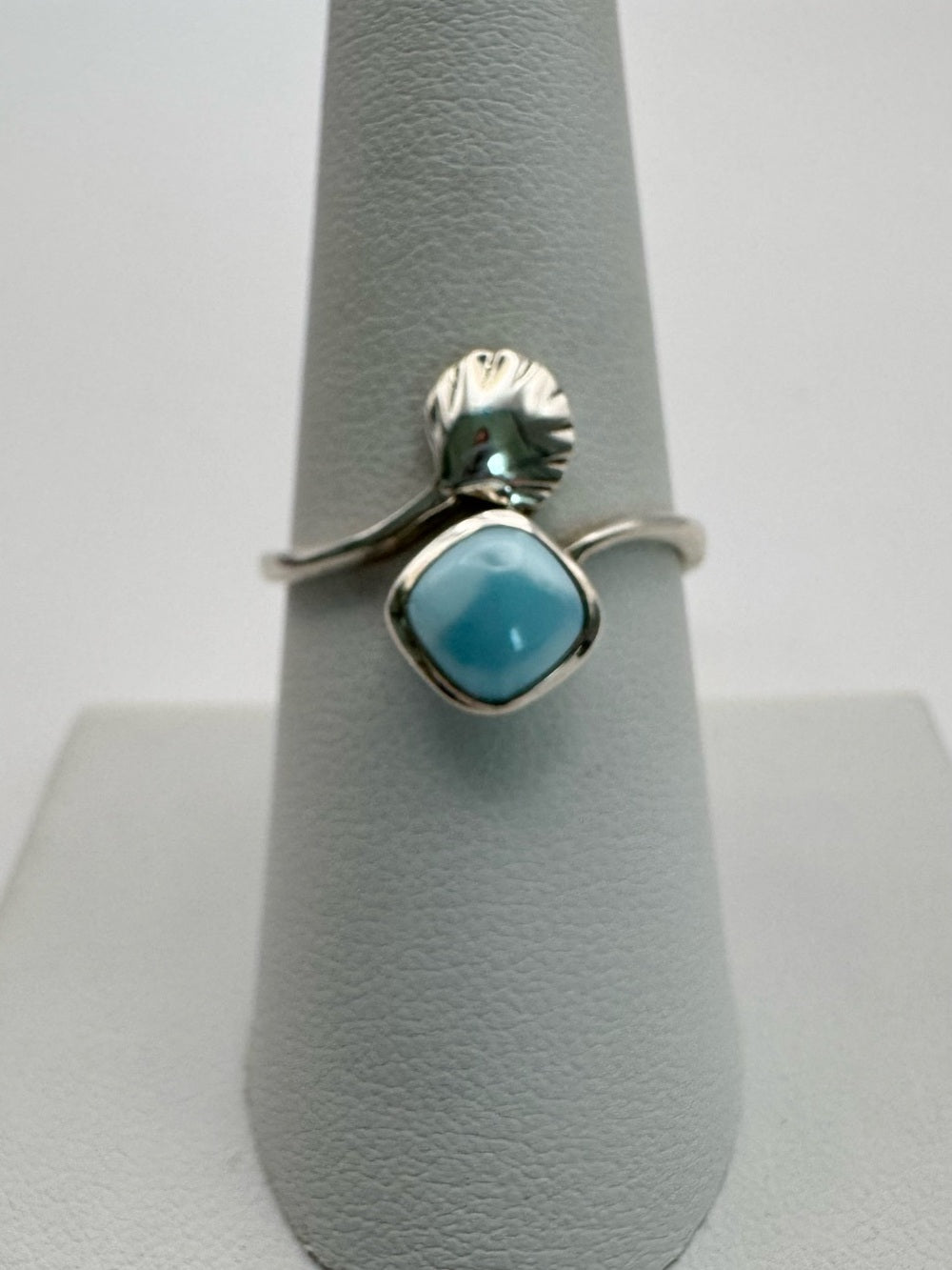 Larimar Seashell Ring (S925)