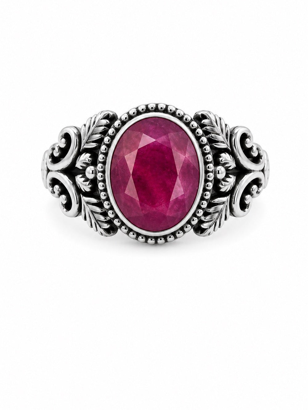 Ruby Botanical Ring (S925)