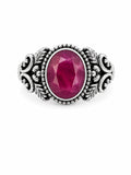 Ruby Botanical Ring (S925)