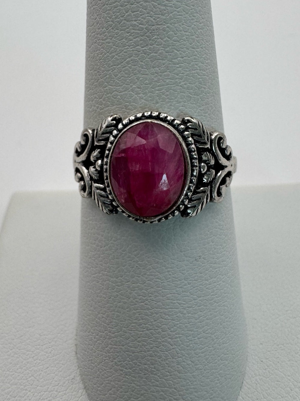 Ruby Botanical Ring (S925)