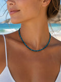 Apatite Gemstone Necklace (S925)