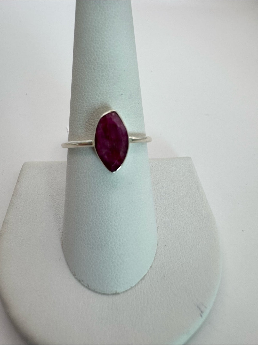 Ruby Marquise Shaped Ring (S925)