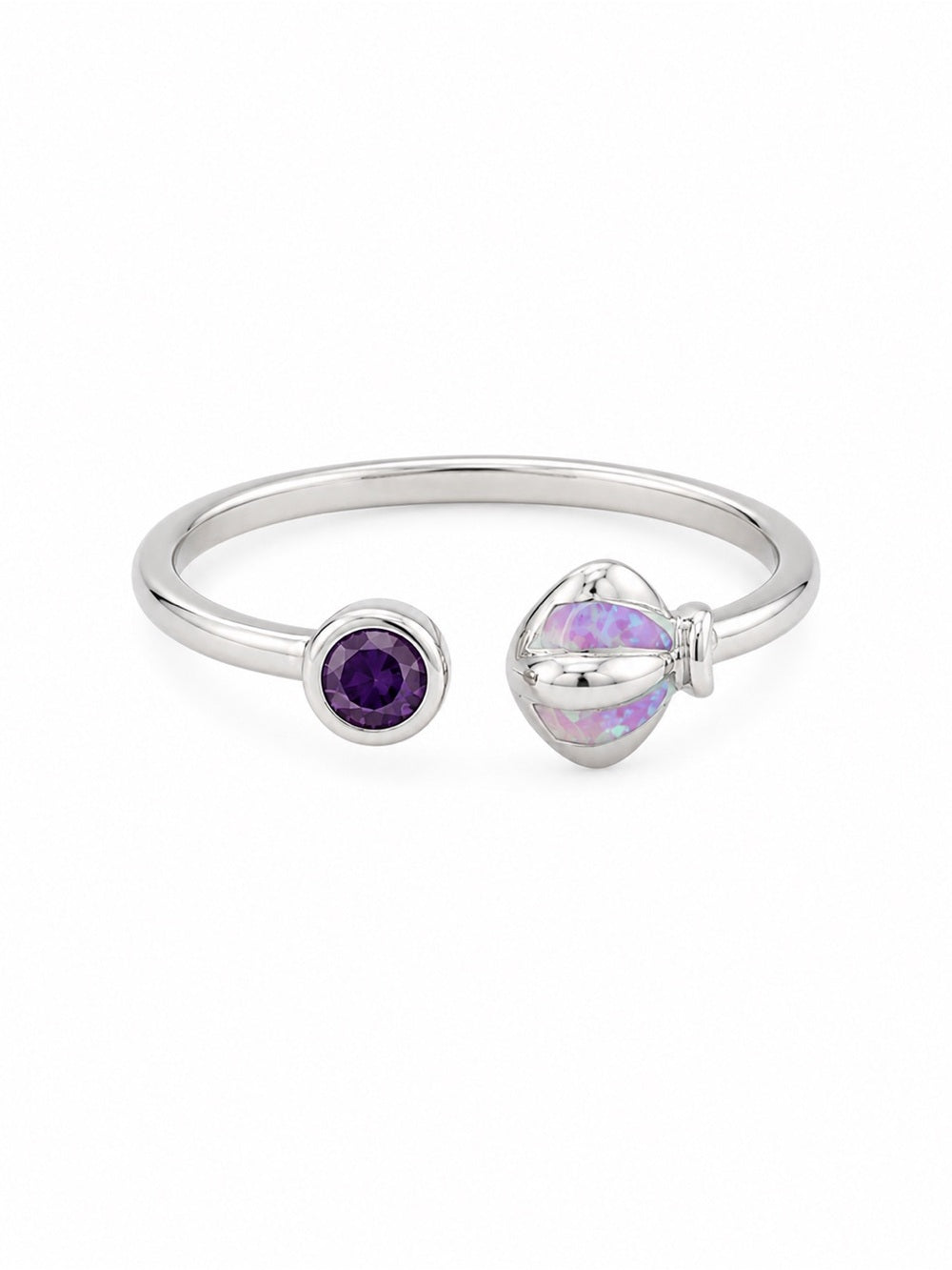 Pink Australian Opal Seashell Ring