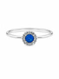 Blue Australian Opal Flower Ring