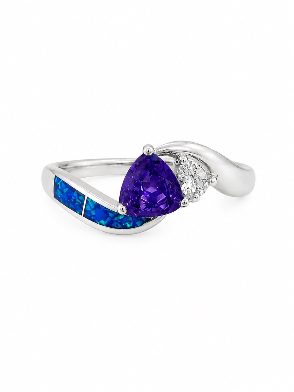 Australian Opal Wave Ring