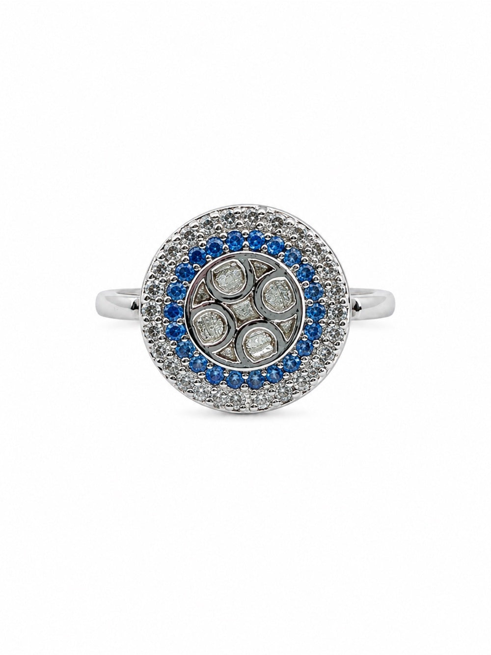 Blue Spinning Disk Ring