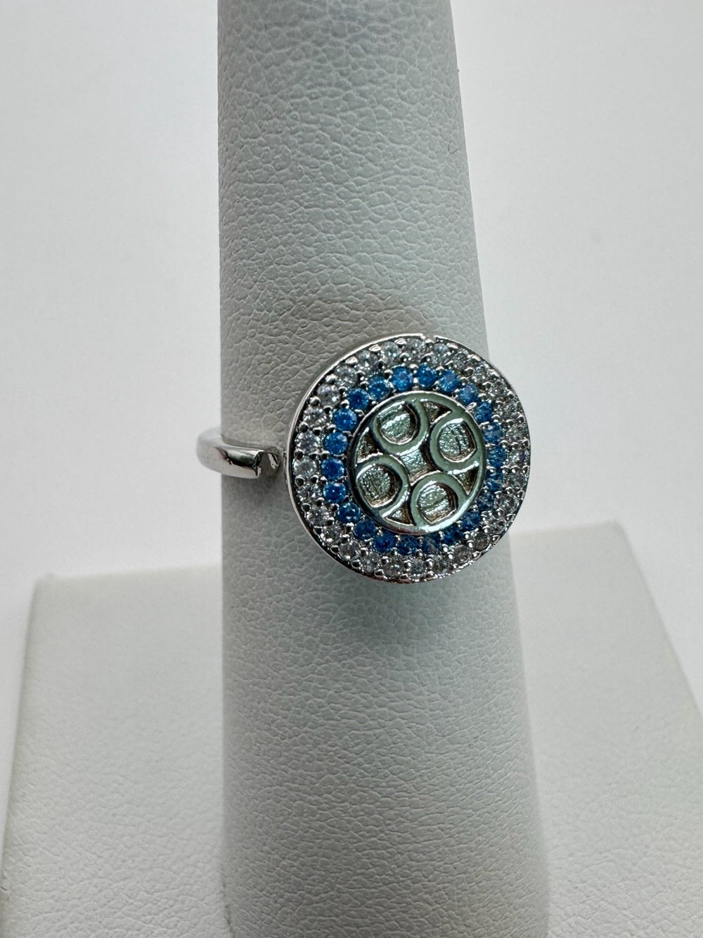Blue Spinning Disk Ring