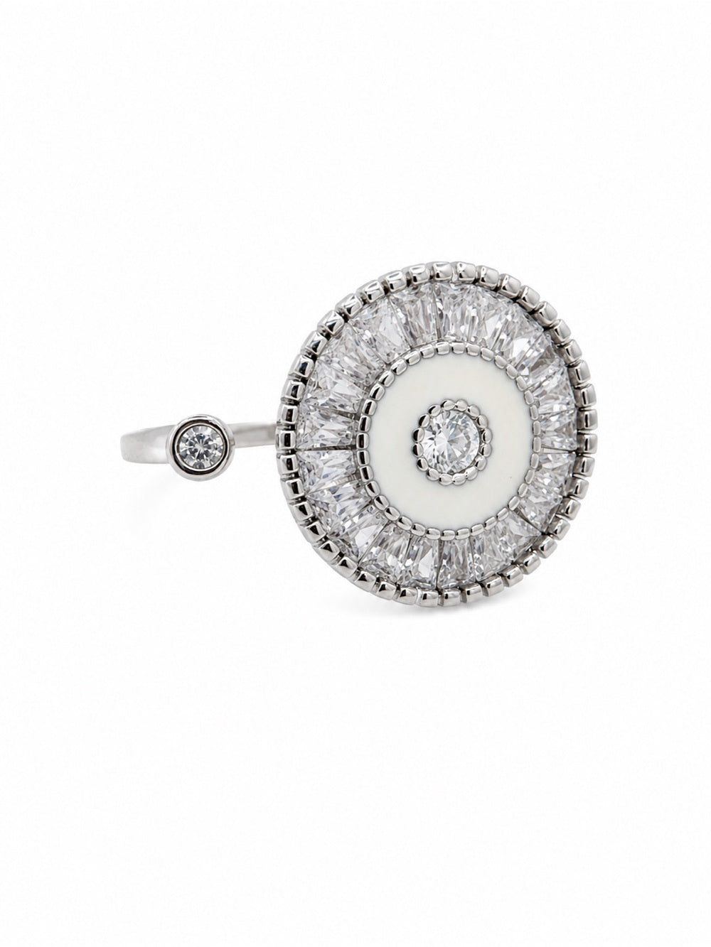 Spinning White Disk Ring