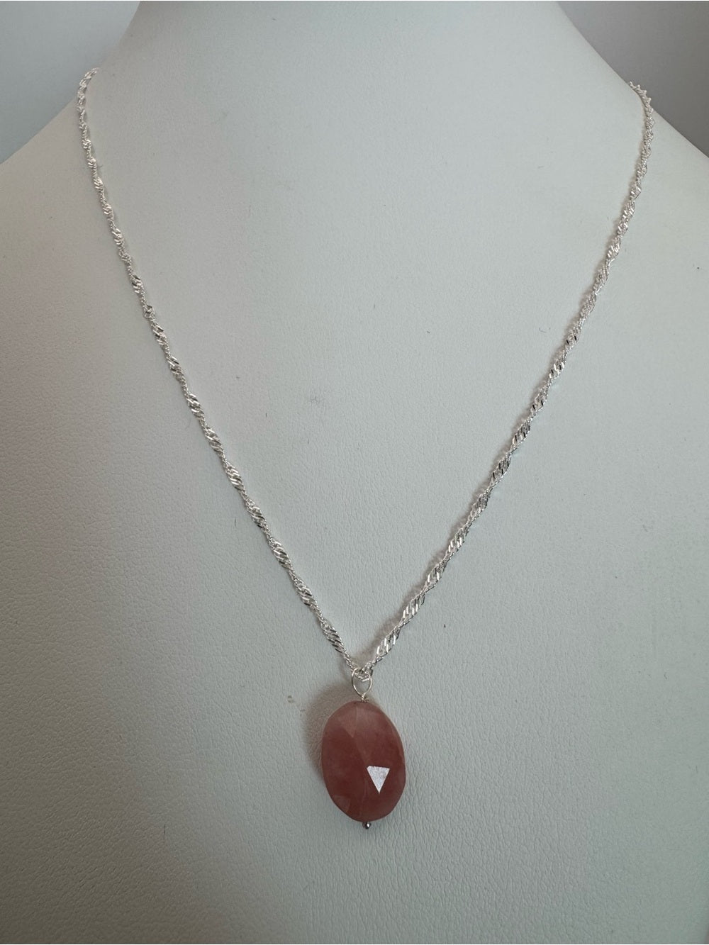N11 Guava Quartz Necklace (S925)