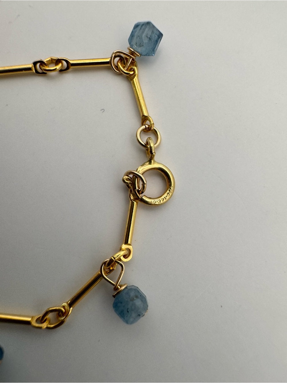 B3 Moonstone Butterfly and Aquamarine Bracelet