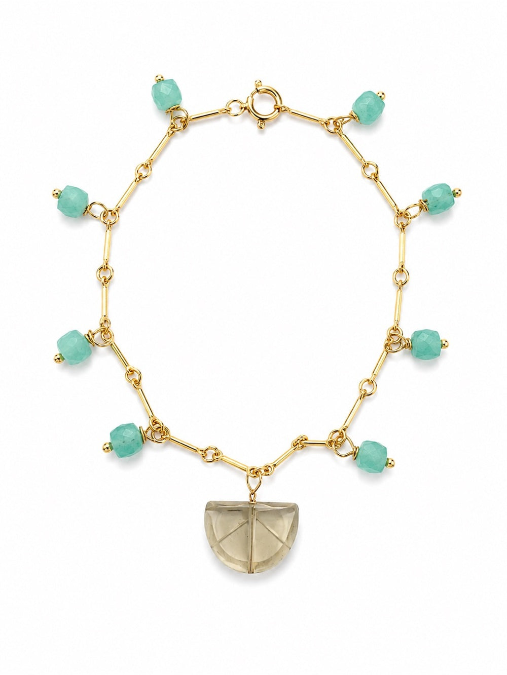 B1 Lemon Quartz and Amazonite Lemon Bracelet