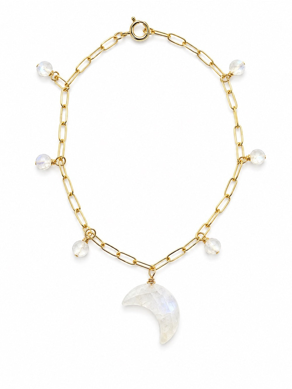 B6 Moonstone Moon Bracelet