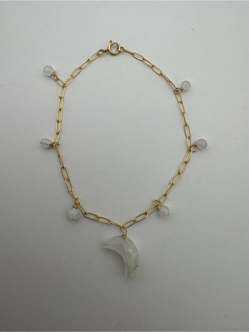 B6 Moonstone Moon Bracelet