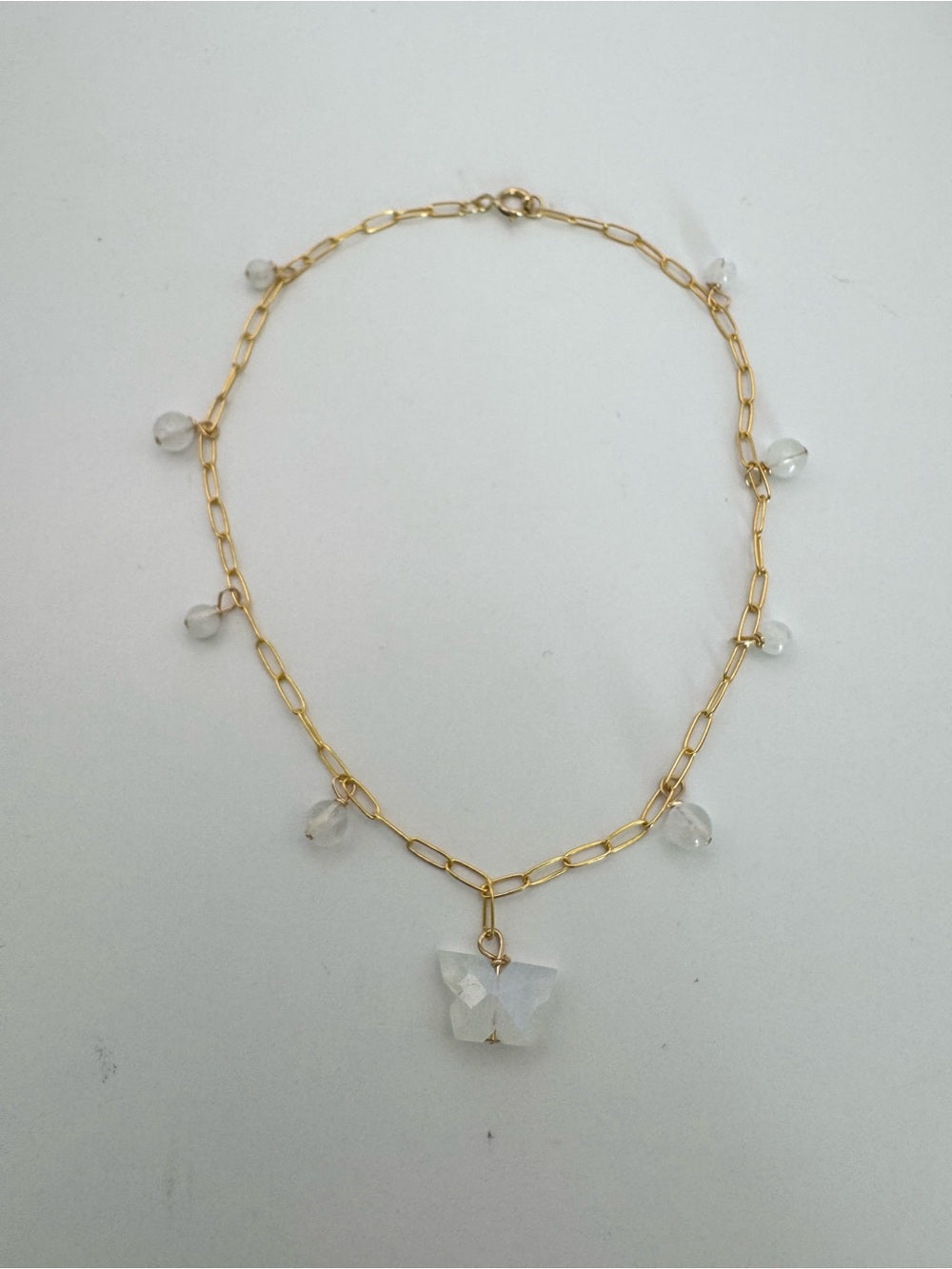 A50 Moonstone Butterfly Anklet