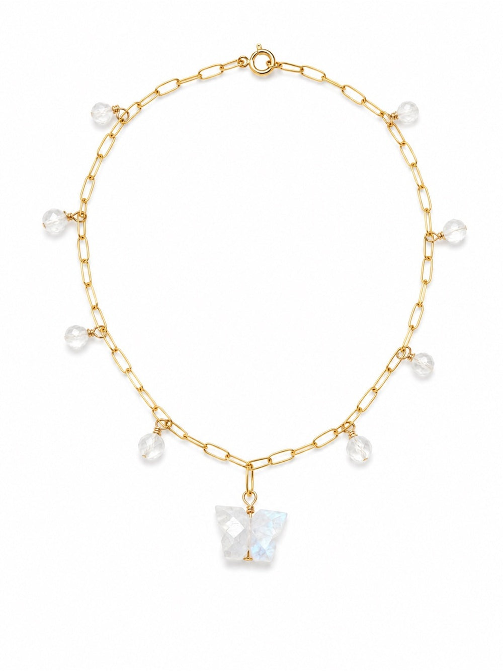A50 Moonstone Butterfly Anklet